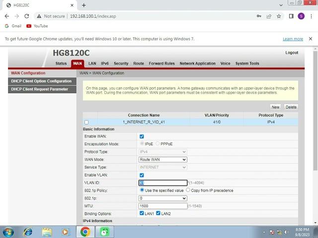 How to add vlan in ONU | ONU bridge mode configuration HG8120C