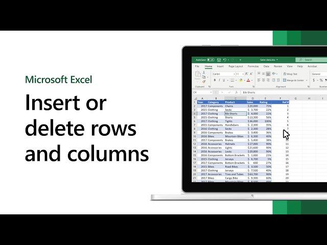 How to insert or delete rows and columns in Microsoft Excel