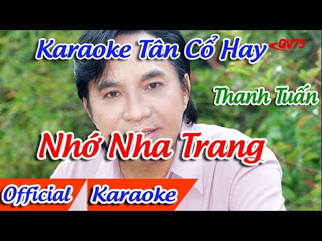 Nhớ Nha Trang Karaoke Tân Cổ | Thanh Tuấn Karaoke | Karaoke Tân Cổ Hay