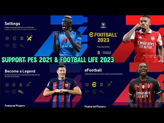 eFootball 2023 Menu Theme for PES 2021 (New Menu & Graphics)