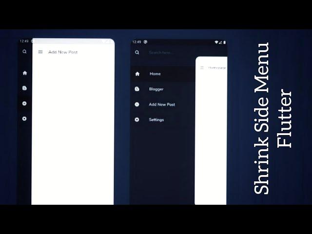 Shrink Side Menu in Flutter | How to Create Stylish Navigation Drawer | #Flutter | CodeStudio