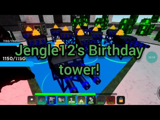 Jengle12's Birthday tower! [Roblox Cube Defense]