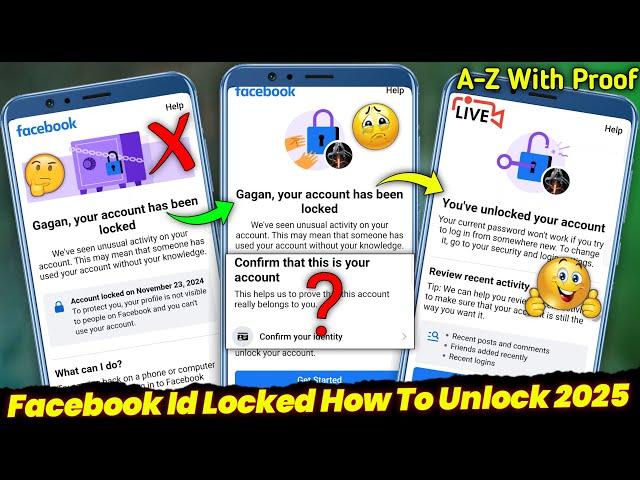 Facebook Account Locked How To Unlock 2025? | How to unlock facebook account | Fb unlock kaise kare?