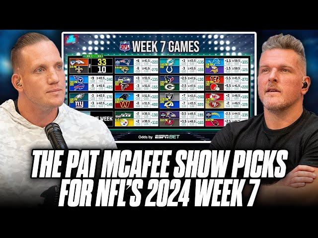 The Pat McAfee Show Picks & Predicts Every Game For NFL's 2024 Week 7 Weekend