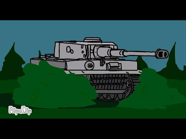 Tiger H1 vs M4 Sherman [flipaclip]