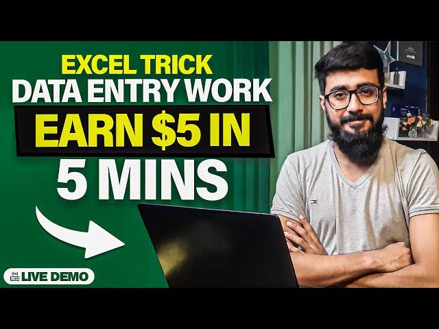 Earn $5/Day With This Excel Data Entry Work | Live Data Entry Work on Fiverr