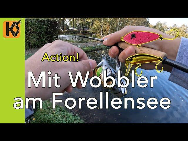 Mit Wobbler am Forellensee - Forellenangeln im Angelpark Heioord in Holland - TroutArea Angeln