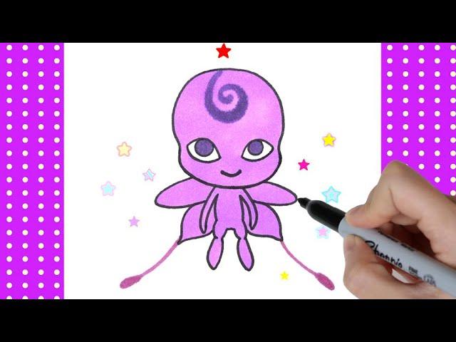 How to Draw Miraculous Ladybug Kwami ㅣNooroo  미라큘러스 레이디버그  콰미요정 그리기 ㅣ 누루