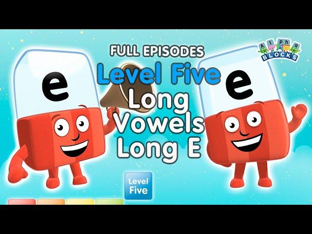 #HomeSchool - Alphablocks | Long Vowels: Long E | Full Episodes | Learn to Read