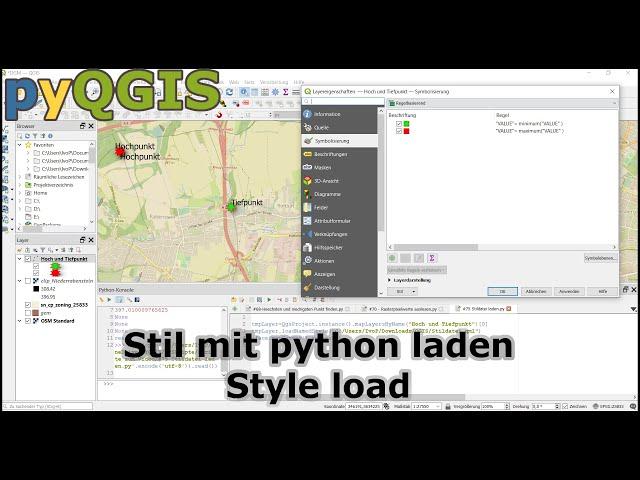 Stildatei mit python in QGIS laden | QGIS | python | pyQGIS