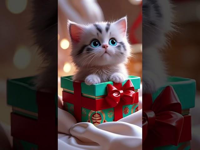  Singing Kitten in a Gift Box with a Bow  | Cutest Surprise Ever!