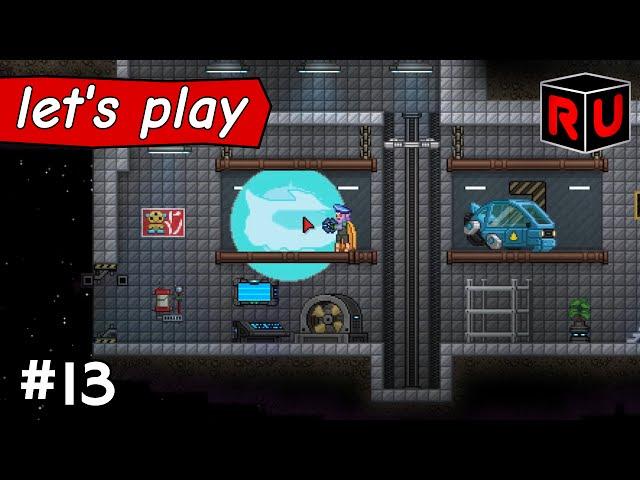 Explorerpod shuttlecraft docking bay rebuild | Let's play Starbound Asteroid Base ep 13