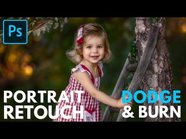 Portrait Retouch Photoshop Actions Tutorial - A Simple Dodge & Burn Edit