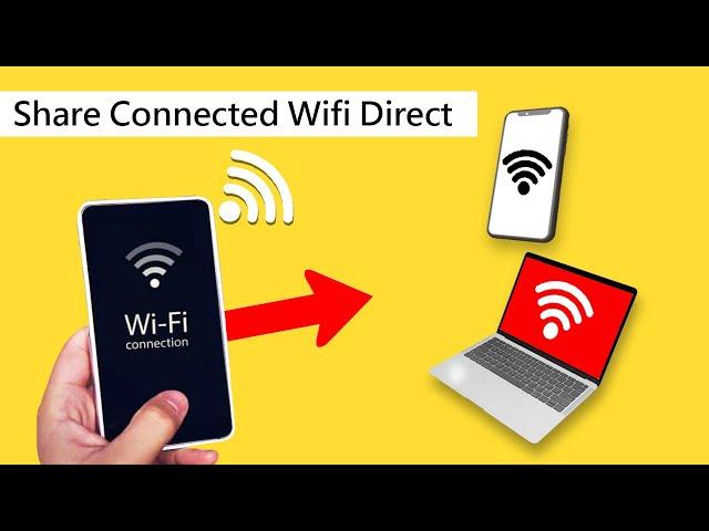 How to share a connected Wifi to laptop smartphone, Share connected Wi-Fi without any apps