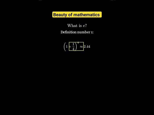 What is e??  Euler number 2.718 #maths #calculus