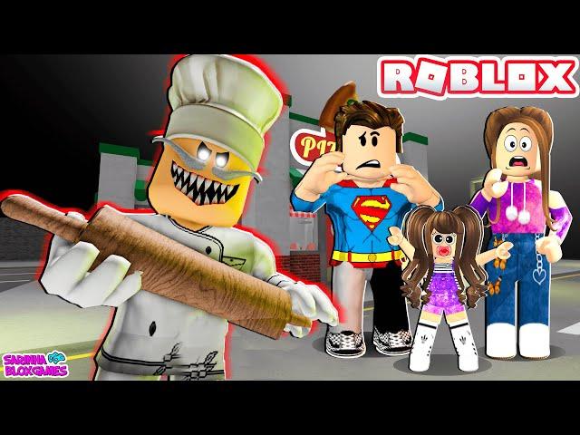 LEVAMOS A SARINHA BEBÊ A UMA PIZZARIA ESTRANHA - Escape Papa Pizza's Pizzeria! Roblox