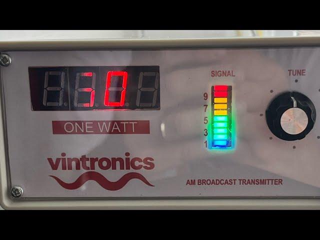 Vintronics 1w AM MW mono broadcast transmitter  (show and tell)