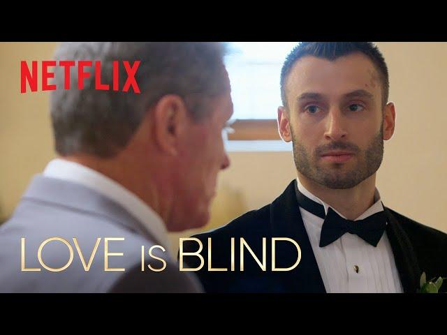 Garrett and Taylor's Dad Moments Before the Wedding | Love is Blind Season 7 | Netflix