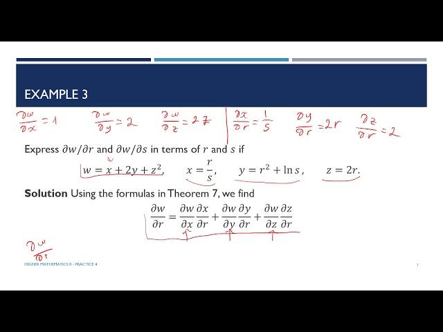 Higher Mathematics II - Practice 4 - Practice on the Chain Rule