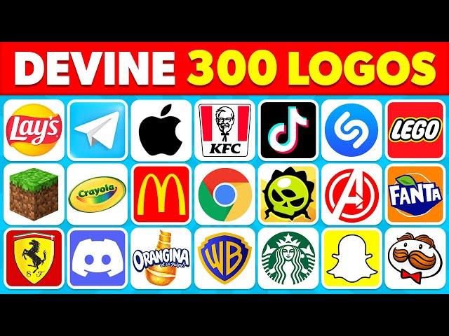  Devine le LOGO en 3 SECONDES  | 300 Logos Célèbres | Quiz Logos 2024