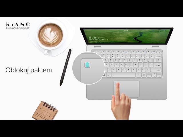 Odblokuj Go Palcem - KIANO Elegance 13.3 360 Finger print