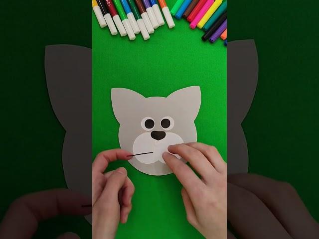 Make a cat - it's easy  #tutorial #craft #papercraft #paper #cat #animals #activities #creative