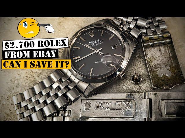 $2,700 Rolex from eBay - Restoration 1960s Broken Vintage Air King Date - Rolex 1535 Caliber