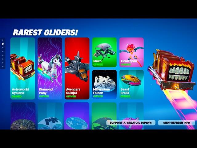 The RAREST Fortnite Gliders!