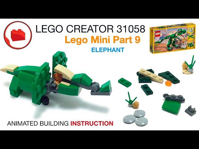 Lego Mini MOC (Part 9) - Elephant - Alternative build tutorial from Lego Creator 31058