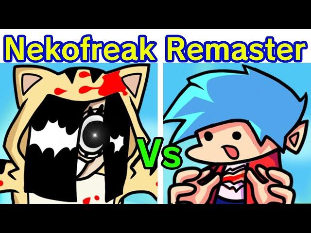 Friday Night Funkin' - VS NekoFreak Remastered FULL WEEK + Cutscenes & All Endings (FNF Mod/Hard)