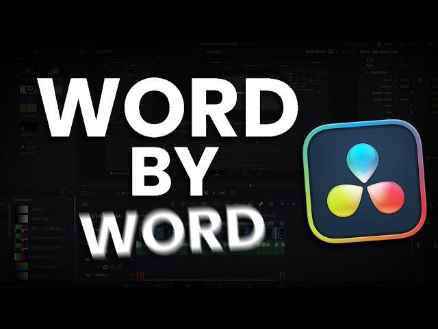 Word by Word Text Animation In DaVinci Resolve (QUICK and EASY!)