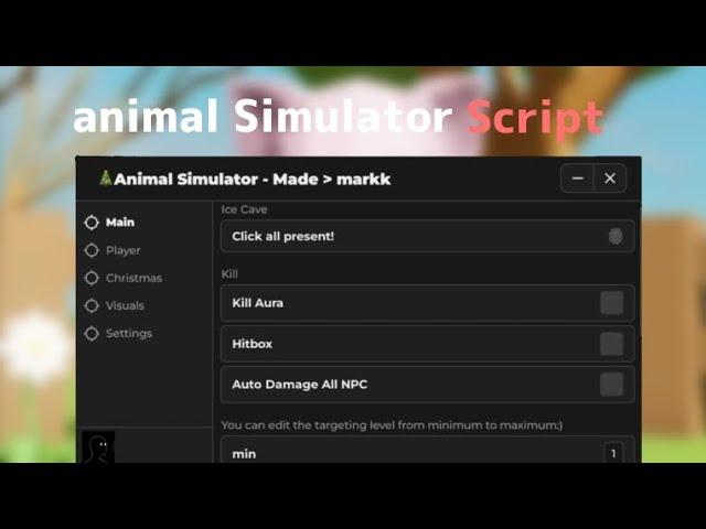 Animal simulator script / edit target + click presents