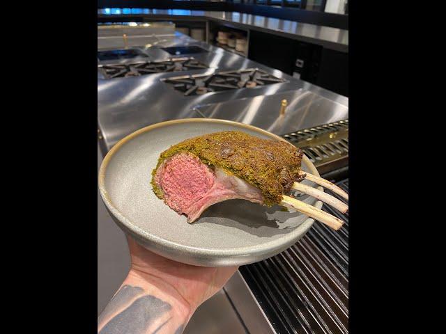 Pistachio crusted lamb rack ￼