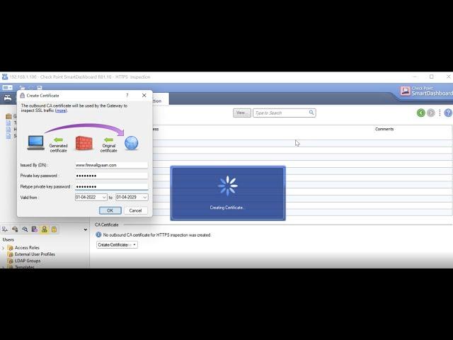 Check Point Firewall: How to create HTTPS Inspection Certificate,Export and Install into Servers LAB