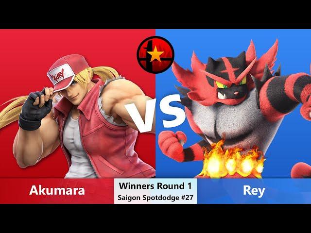 Saigon Spotdodge #27 -  Akumara (Terry) Vs Rey (Incineroar) - Round 1 - Smash Ultimate