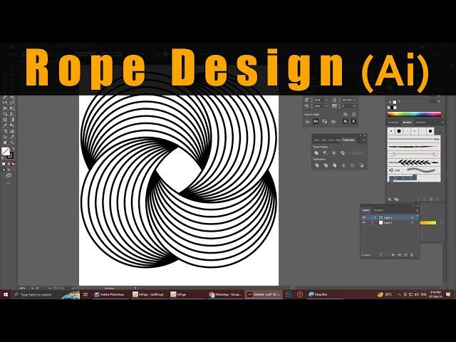 Adobe Illustrator new design for beginners | Create Rope | Illustrator 2023 - 2024 | Tips & Tricks