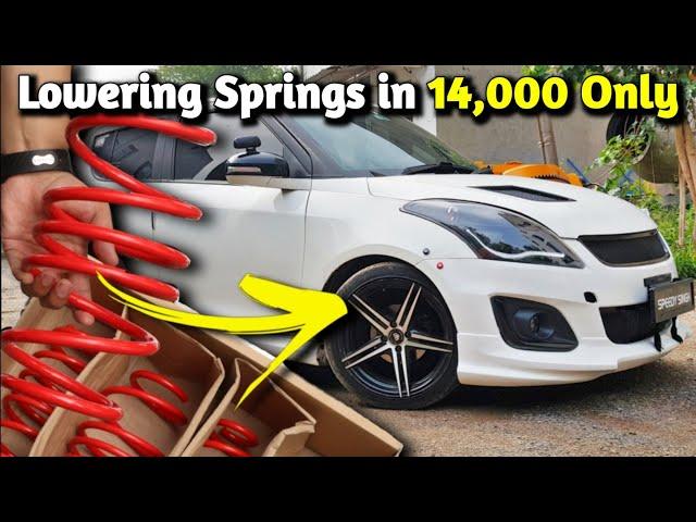 MOST POCKET FRIENDLY LOWERING SPRINGS @14,000/- FOR MODIFIED SWIFT SPORT Swift Modification Ep.5