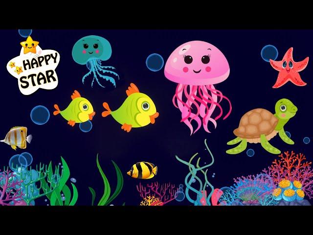 Under the sea Dancing -  Ocean Adventure with Colorful Sea Creatures - Happy Star Dancing