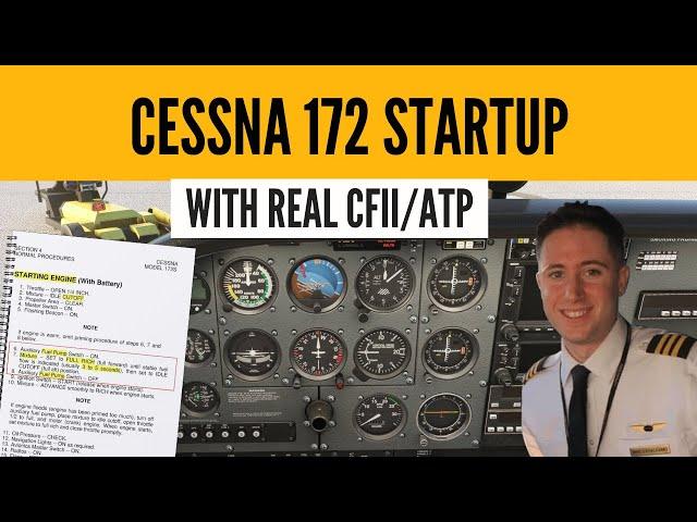 How to Start a Cessna 172 | Step-by-Step Tutorial with Real CFI (MSFS)