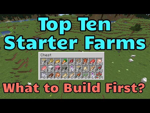 10 Starter Farms (Minecraft Java)