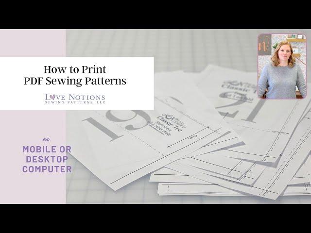 How to Print A PDF Pattern from Love Notions