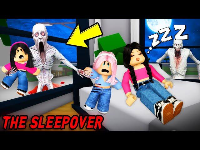 CREEPY GUY was SPYING on us at our SLEEPOVER at 3AM! *SCARY* 🩸 (Brookhaven Horror Movie Roleplay)