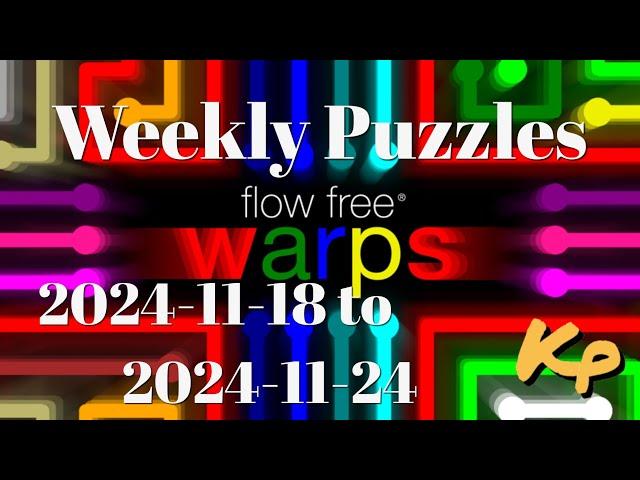 Flow Free Warps - Weekly Puzzles - Worm Challenge - 2024-11-18 to 24 - November 18th to 24th 2024