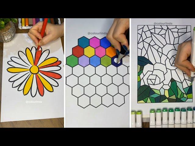 Relaxing colouring compilation | ASMR video | Deep sleep 