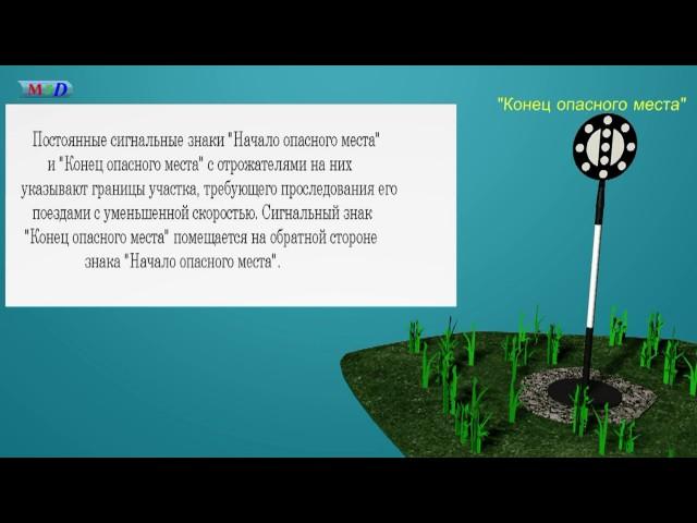 Сигнальный знак Начало и конец опасного места