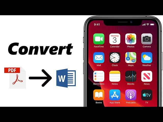 How To Convert PDF To Word Without Installing Anything On iPhone