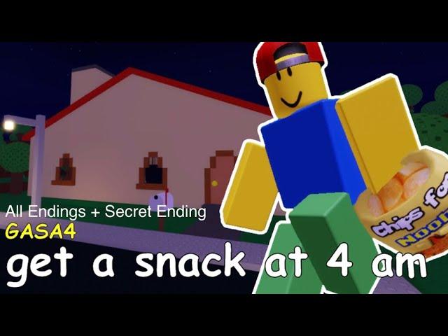 Get a Snack at 4 AM Full Gameplay Walkthrough | All Endings + Credits/Secret Ending