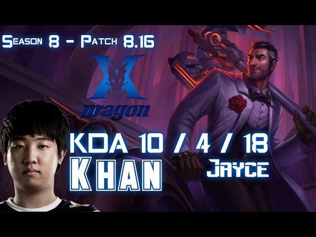 KZ Khan JAYCE vs IRELIA Top - Patch 8.16 KR Ranked