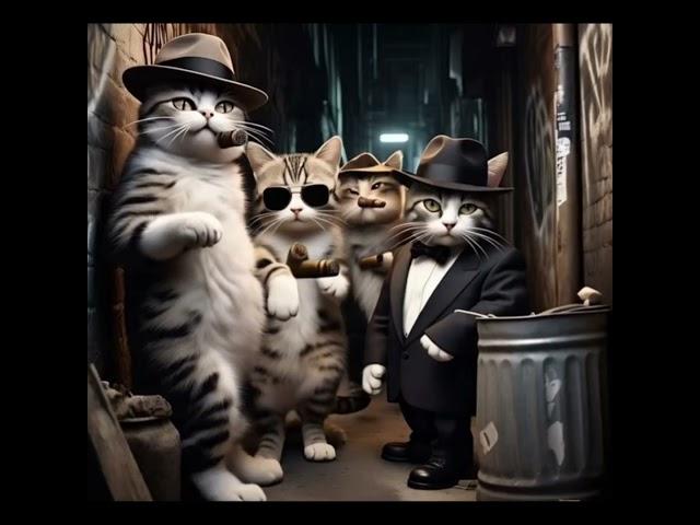 "Dino Tried to Scare Cats.. Instant Regret!" #cats #funny #animation #dance  #cute