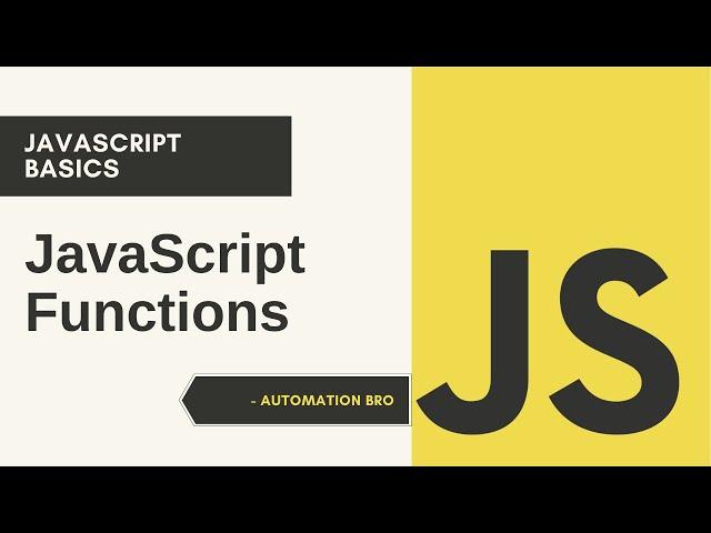 JavaScript Functions | JavaScript Basics Tutorial